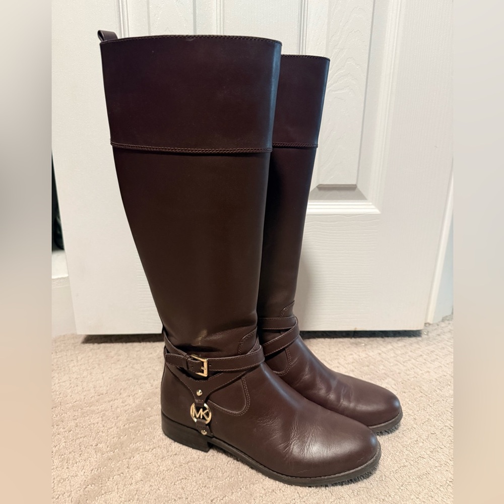 Michael Kors Dark Brown Over the Knee Boots